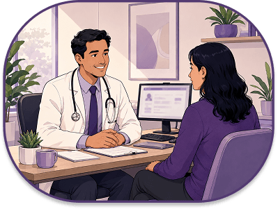 A member meeting with a Prescience physician.
