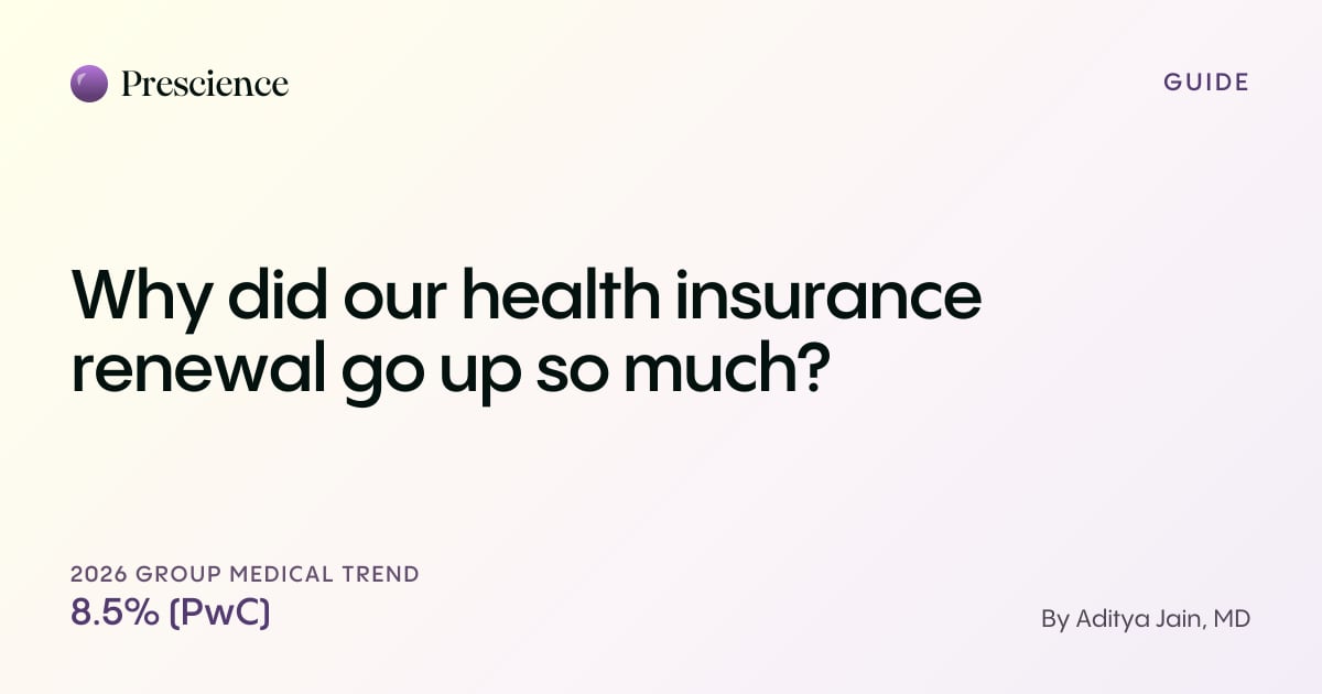 Why did our health insurance renewal go up so much? (Prescience guide by Aditya Jain, MD)